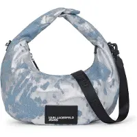 Karl lagerfeld JEANS Schoudertas blauw / zwart / zilver