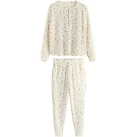 Next Pyjama crème / mosterd / groen / donkerlila