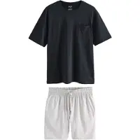 Next Pyjama kort lichtgrijs / zwart