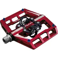FUNN Paar Mamba GRS Double Side SPD Red Automatic pedalen met kooien