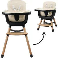 Ding Kinderstoel Wood Daily Beige