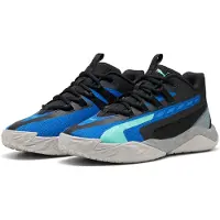 Puma Dagger 2 middelhoge uniseks basketbalschoenen, Blauw/Zwart, Maat 45