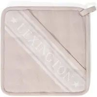Lexington Icons Organic Cotton Jacquard Star Pannenlap Wit / Beige - Pannenlappen & ovenwanten Katoen White - 10003075-7661-ONE