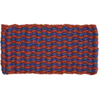 HAY Coco Stripe Wave deurmat Brown-navy
