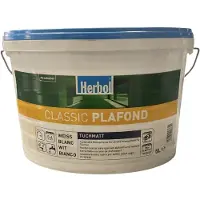 Herbol Classic Plafond - Extra matte plafondverf voor binnen op waterbasis - 5 L - Wit