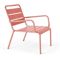 Oviala - Lage relax tuinstoel van kleiachtig staal - Palavas