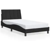 vidaXL Bedframe zonder matras "Hanko" 100x200 cm fluweel zwart