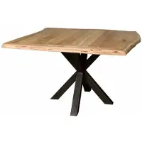 Tower Living Soria Tree-trunk square dining table 130x130 - top 4 (Naturel, 130x130x78cm)