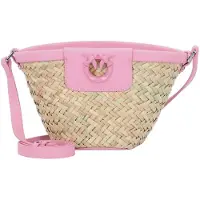 Pinko Handtas 'Love Summer Bucket Rafia + Vitello Seta' pink