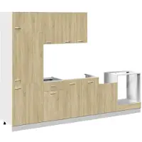 vidaXL 7-delige Keukenkastenset Lyon bewerkt hout sonoma eikenkleurig