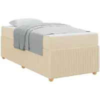 vidaXL Bedframe Crème 90 x 190 cm Stof
