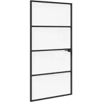 vidaXL Huisdeur 102 x 201,5 x 3,5 cm Aluminium en Gehard Glas