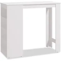 Homestyle4u Eettafel - 120x50 cm - Bartafel - Hoge tafel - Wit