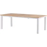 Venture Home Panama eettafel tuin incl. extra blad 224, 324 cm wit, natuur.
