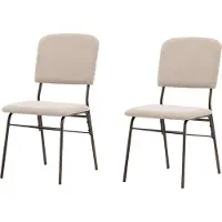 Ebuy24 2 x Seda eetkamerstoel beige, bruin.