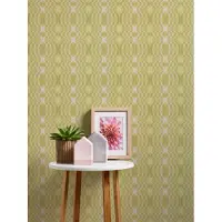 A.S. Création Vliesbehang in retrostijl met geometrisch patroon - groen, crème, wit