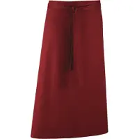 Premier Unisex Kleuren Barschort / Werkkleding (Lange Continentale Stijl) (Pakket van 2) (Bourgondië)