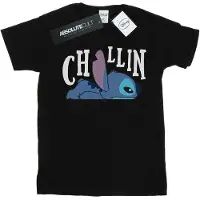 Disney Meisjes Lilo en Stitch Chillin Katoenen T-Shirt (Zwart)