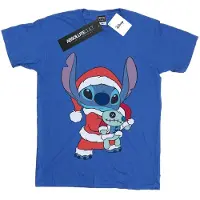 Disney Meisjes Lilo en Stitch Kerstmis T-shirt Katoen (Koningsblauw)