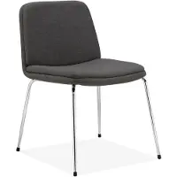 Notio Living Heine-Eetkamerstoel - Set van 2 - Antraciet Stof