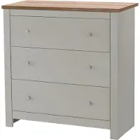 Loft 24 Emerald-Commode - 3-laden - Eiken/Crème