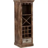 Notio Living Maneesh-Wijnkast - Planken - Bruin/Crème