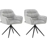 Loft 24 Tokyo Fauteuil 2 stuks Lichtgrijs