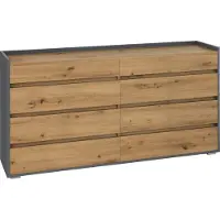 Loft 24 Kosmo-Commode - 8-laden - Antraciet Eikenlook