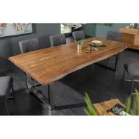 Invicta Eettafel MAMMUT 240cm tafelblad 60mm acaciahout honingkleurige afwerking - 40310