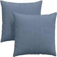 vidaXL Zitkussens 2 pcs Blauw 60 x 60 cm Corduroy stof