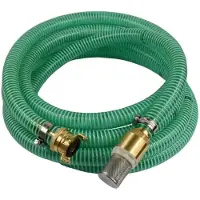 KLASEBO Complete Zuig- en Drukslang Set 1 inch met Filter en 1 Meter Slang - Duurzame Messing Koppeling en RVS Slangklemmen, Optimale Waterafvoer met 6 bar Werkdruk voor Tuin, Vijver en Landbouw
