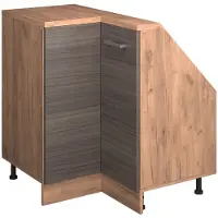 Vicco R-Line Hoekkeukenkast voor schuine wand – 75.6 cm met 1 deur Edel grijs