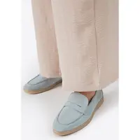 WITTCHEN Dames Klassieke Blauwe Suède Mocassins