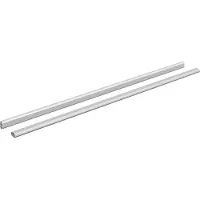 vidaXL Kaststang 2 pcs Zilver 764 x 15 x 29 mm Aluminiumlegering