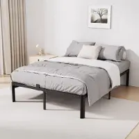 KUTAS Metalen Bed 160x200 cm - Minimalistisch - Bedframe -tweepersoonsbed - 2 persoons - Draagkracht 600 kg - Grote Opbergruimte - Stevig - Stil - Anti Slip - IJzeren Bed - Zwart