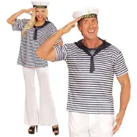 Widmann Matroos Verkleedset (T-Shirt en Hoedje) - Maat XXL