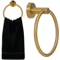 Springos Handdoekring | Badkamerhanger | Handdoekrek | RVS | Ring | Glanzend | Goud | 3 Kg