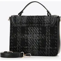 WITTCHEN Dames Crossbody Tas in Bouclé Stof, Zwart