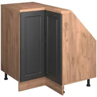 Vicco R-Line Hoekkeukenkast voor schuine wand – 75.6 cm met 1 deur Antraciet landhuis