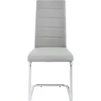 Notio Living Adora-Stoel - Lichtgrijs Chroom - Set van 4
