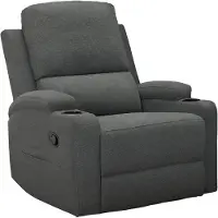 Notio Living DALLAS-Fauteuil met handmatige functie in stof antraciet