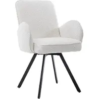 Tower Living Livo Armstoel - fabric Ascot 1 White (draaibaar)