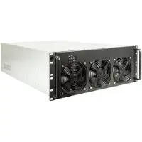 Inter-Tech 4F28 Rack Zwart, Zilver