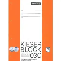 Brunnen Kieserblock 03C Schrijfblok A4 Gelinieerd Gelijmd Papier Niet geperforeerd 50 Vellen