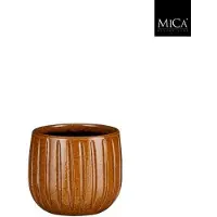 Mica Decorations Pot pablo oker ribbel H12 x D14 cm