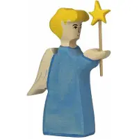 Holztiger Figurine Engel met Ster - - 80288 - Handgeschilderd - Voor Kinderen van 3 jaar en ouder