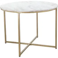 Loft 24 Maro-Eettafel - 90 cm - Marmerlook