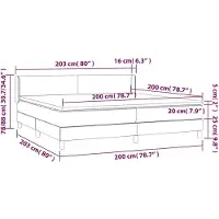 vidaXL Boxspring met matras fluweel donkergroen 200x200 cm