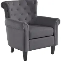 Notio Living Cooper - Gestoffeerde Accent Stoel in Stof Grijs (92 x 82 x 80 cm)