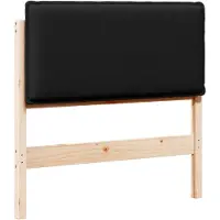 vidaXL Gestoffeerd hoofdbord met hoofdeinde Natuurlijk en zwart 100 cm